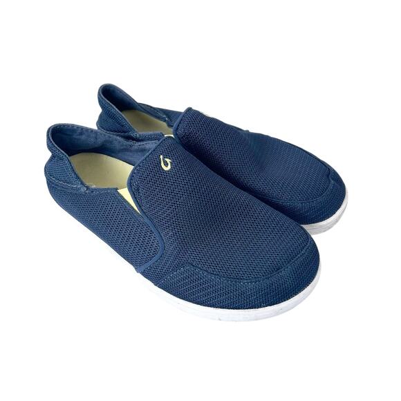 Olukai Navy Blue Nohea Mesh Slip On Sneakers Sz 5Y - Picture 1 of 7